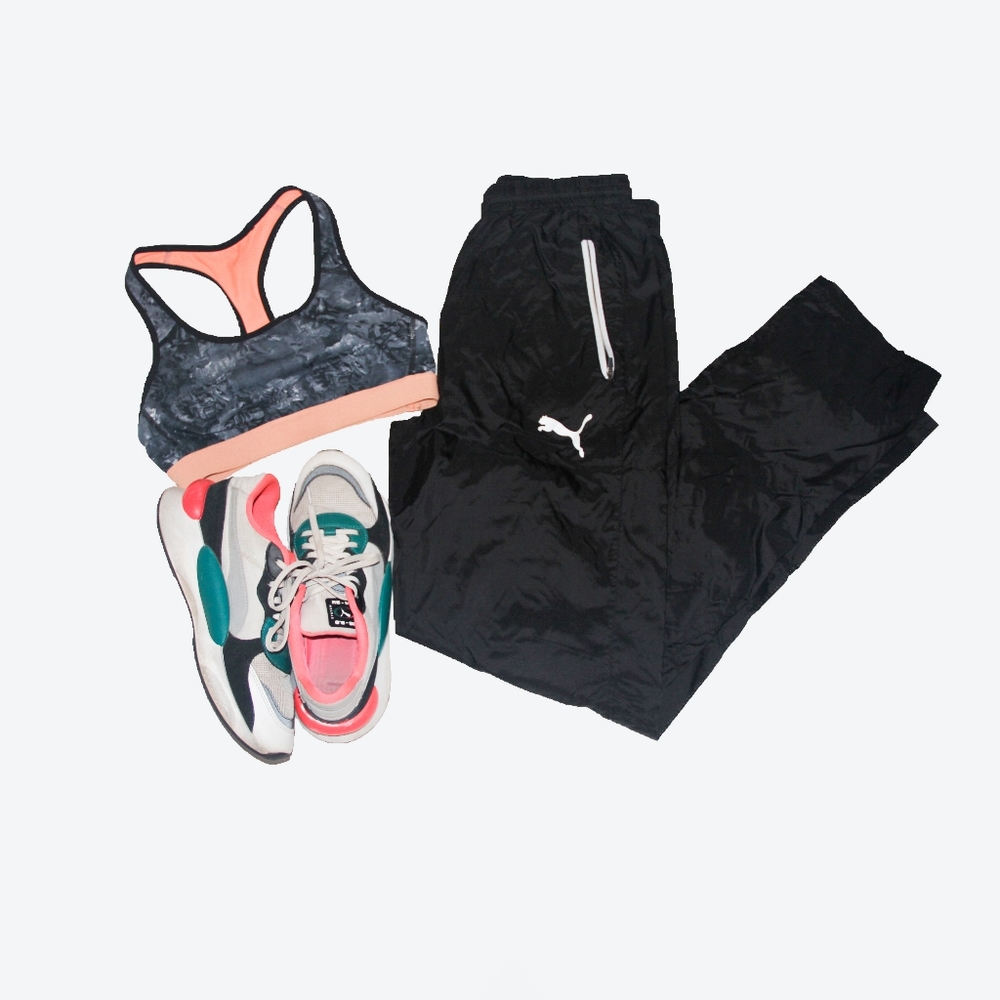 ♡puma windbreaker black joggers ♡